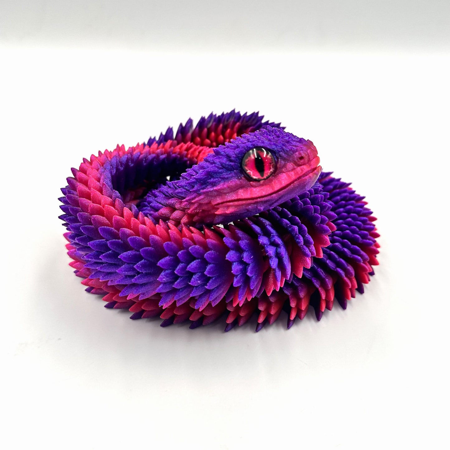 2ft Bush Viper 3D Printed Figurine with Glass Eyes