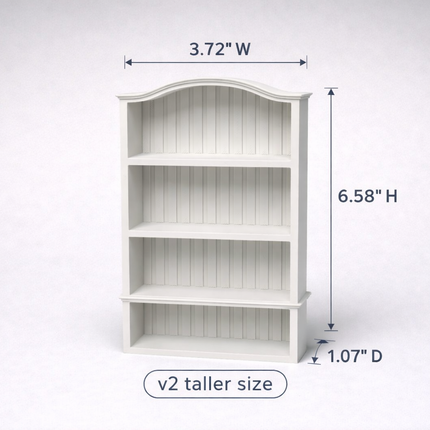 Miniature Arched Beadboard Bookshelf