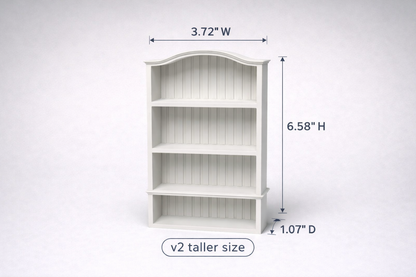 Miniature Arched Beadboard Bookshelf