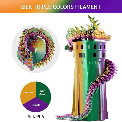 Silk Tri-Color PLA Filament
