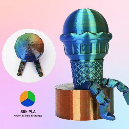 Silk Tri-Color PLA Filament