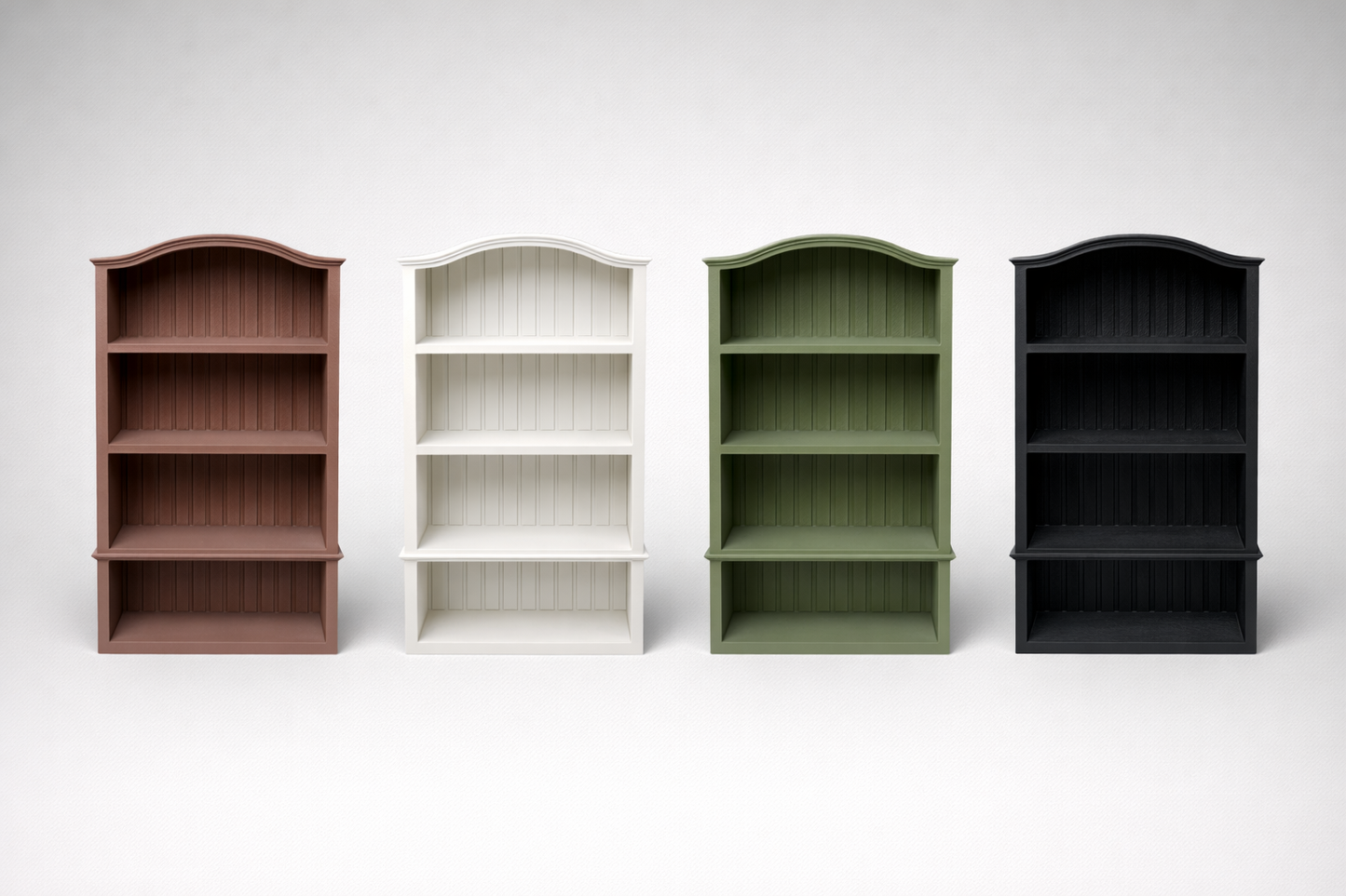 Miniature Arched Beadboard Bookshelf