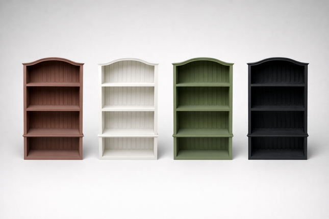 Miniature Arched Beadboard Bookshelf