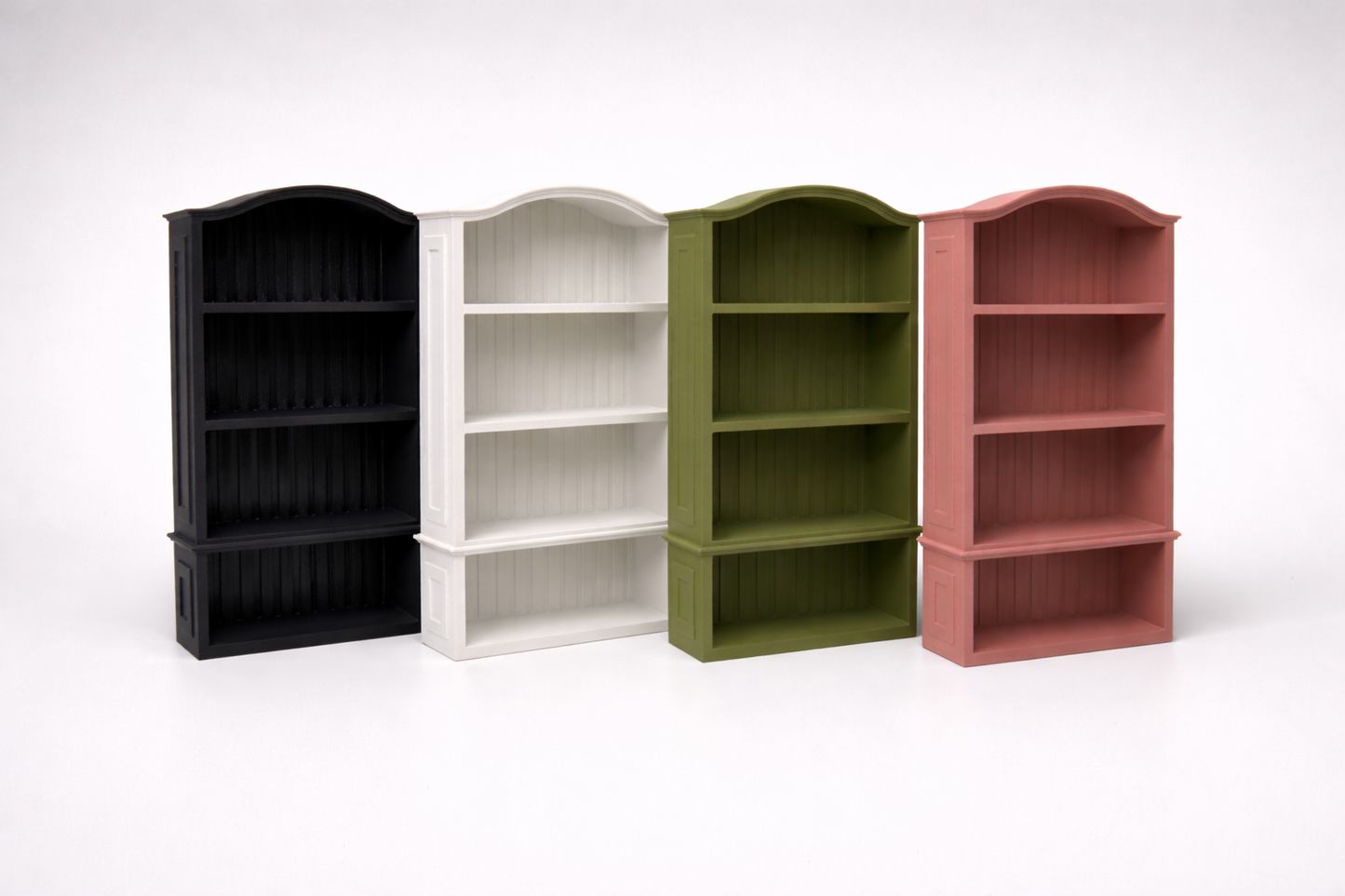 Miniature Arched Beadboard Bookshelf