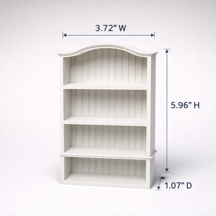 Miniature Arched Beadboard Bookshelf