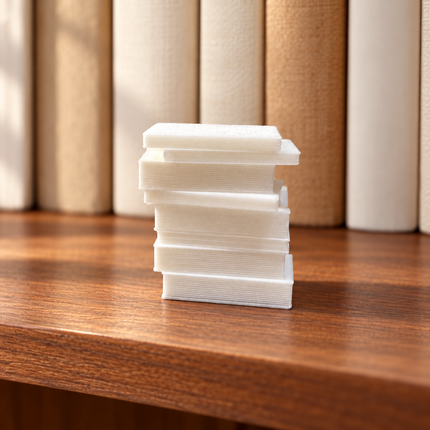 Blank Books miniature 3D printed book stack