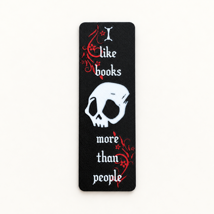 Books Over People – Bookish Humor Bookmark