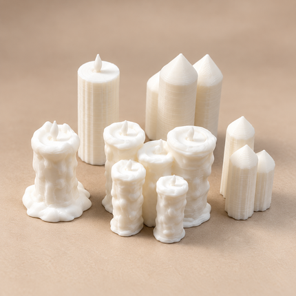 Candles miniature 3D printed bookshelf accessories