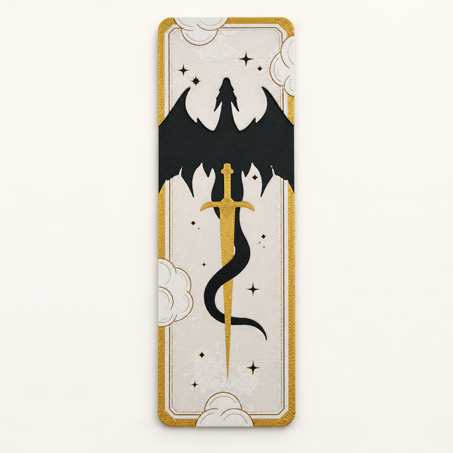 Centered 3D-Printed Bookmark on Warm Ivory-5