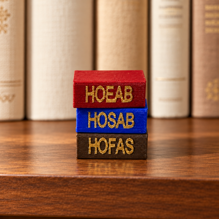Crescent City miniature 3D printed book stack