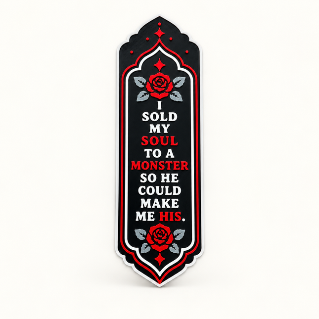 Crimson Devotion – Gothic Rose Bookmark