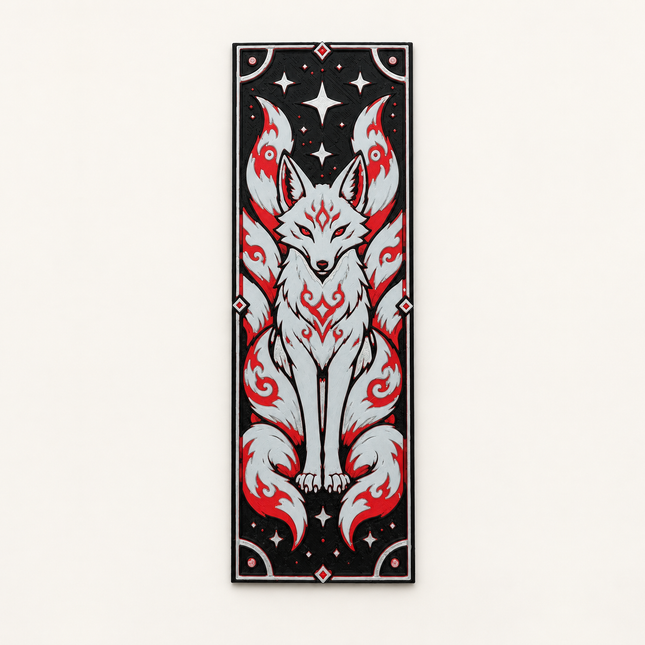 Ember Spirit – Red Kitsune Bookmark