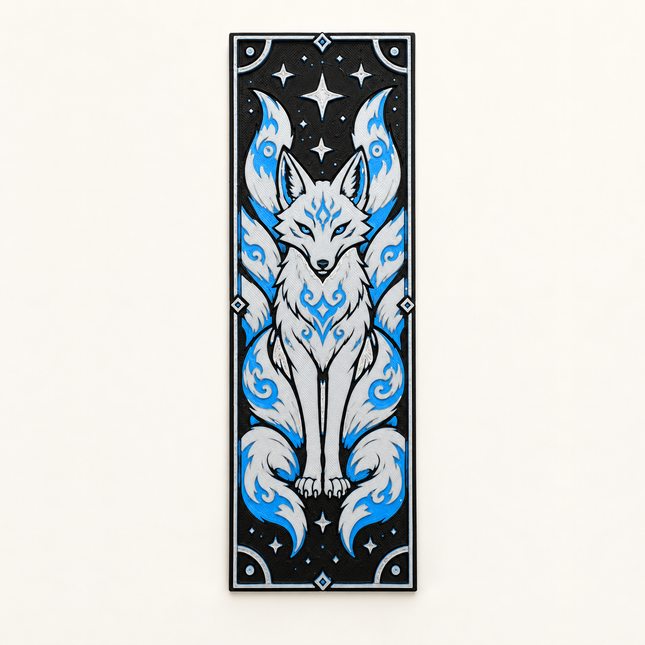 Frostfire – Blue Kitsune Bookmark