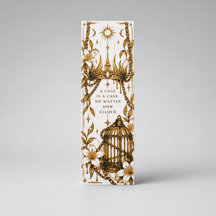 Gilded but Trapped – Fantasy Quote Bookmark