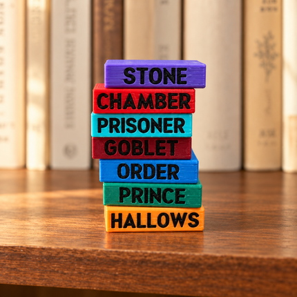 Harry Potter miniature 3D printed book stack