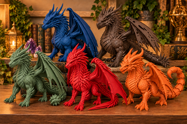 Dragon Type Statues