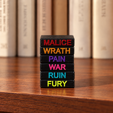 Legacy of Gods miniature 3D printed book stack
