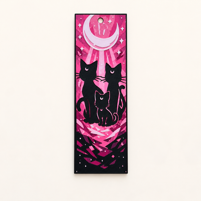 Lunar Cats – Celestial Guardian Bookmark