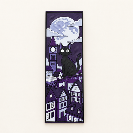 Moonlit Feline– Magical Cat Bookmark