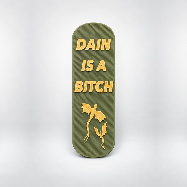 Olive Green Gold-Emblazoned Plaque