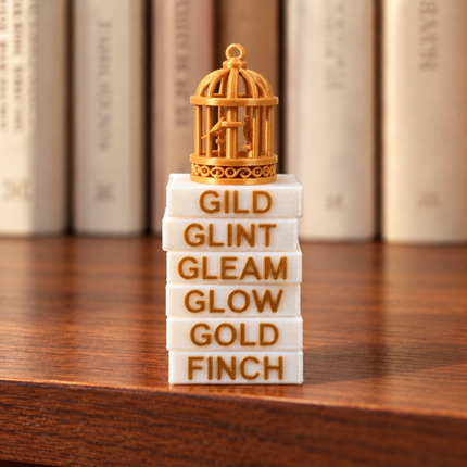 Plated Prisoner miniature 3D printed book stack