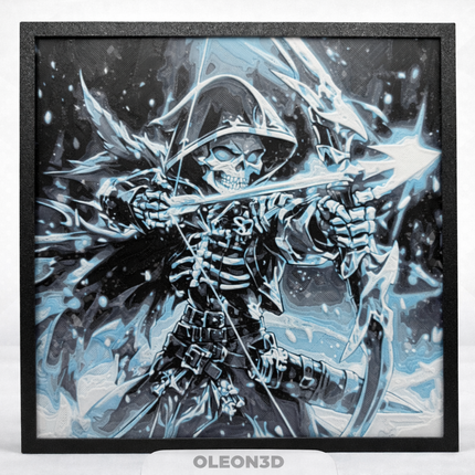 Artwork of a character with a bow and arrow on a white background