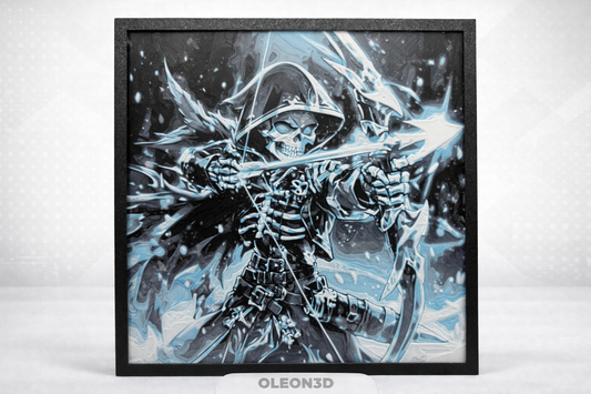 Artwork of a character with a bow and arrow on a white background
