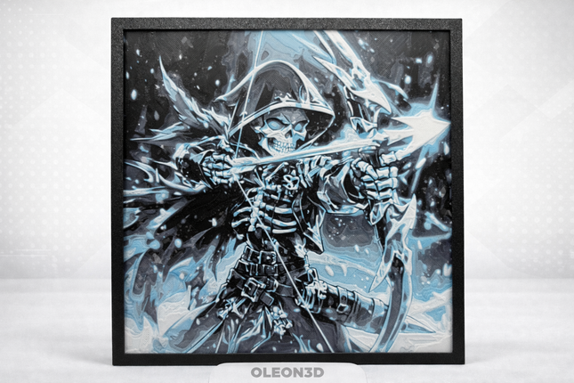 Artwork of a character with a bow and arrow on a white background