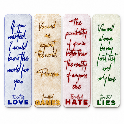 Twisted Series — Love, Games, Hate and Lies bookmarks