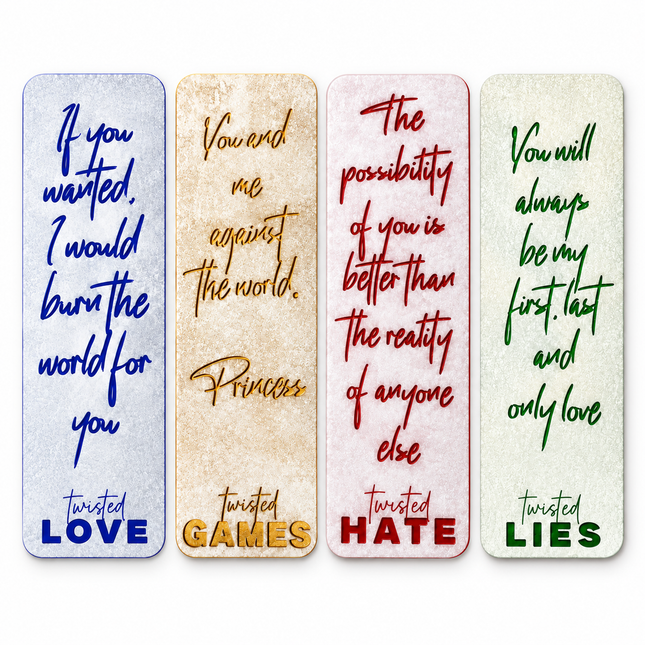 Twisted Series — Love, Games, Hate and Lies bookmarks