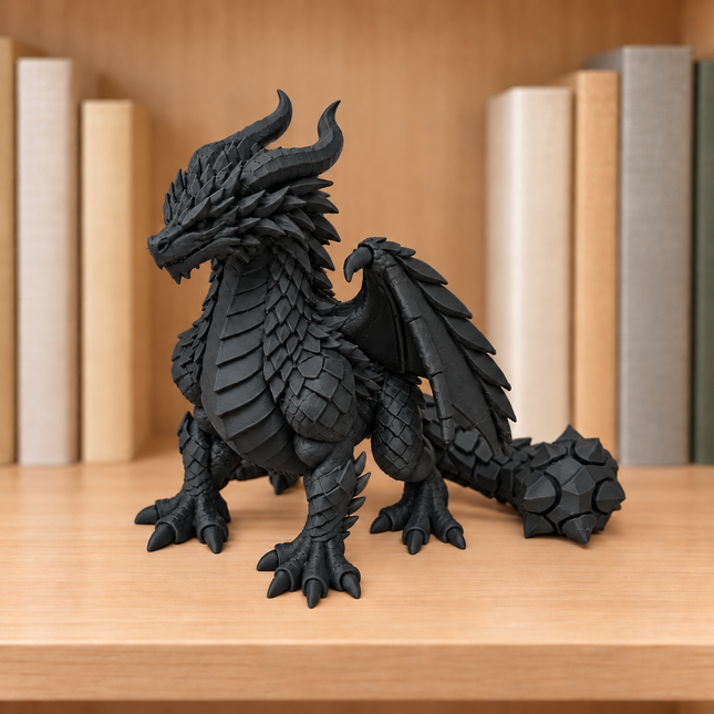 clubtail black Dragon Type Statue
