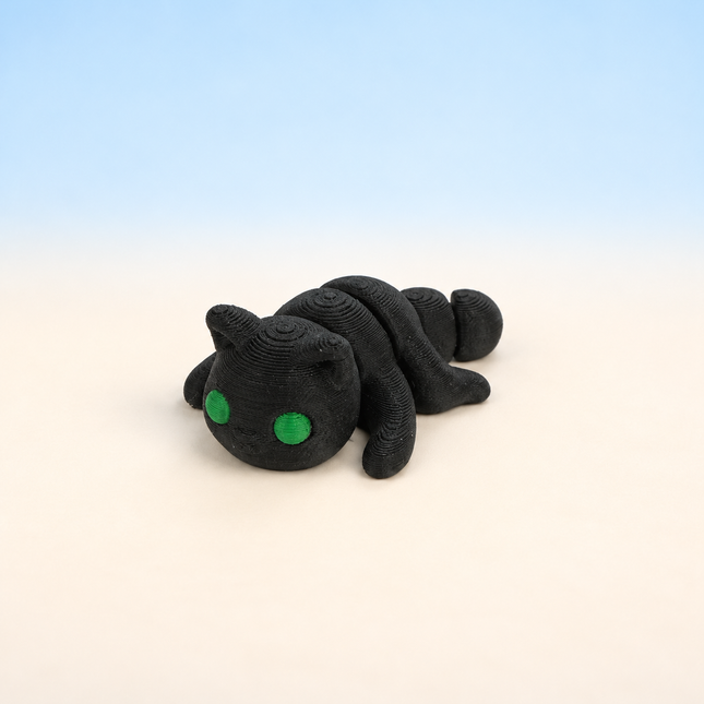 Micro Cat miniature in Black, individual variant photo.