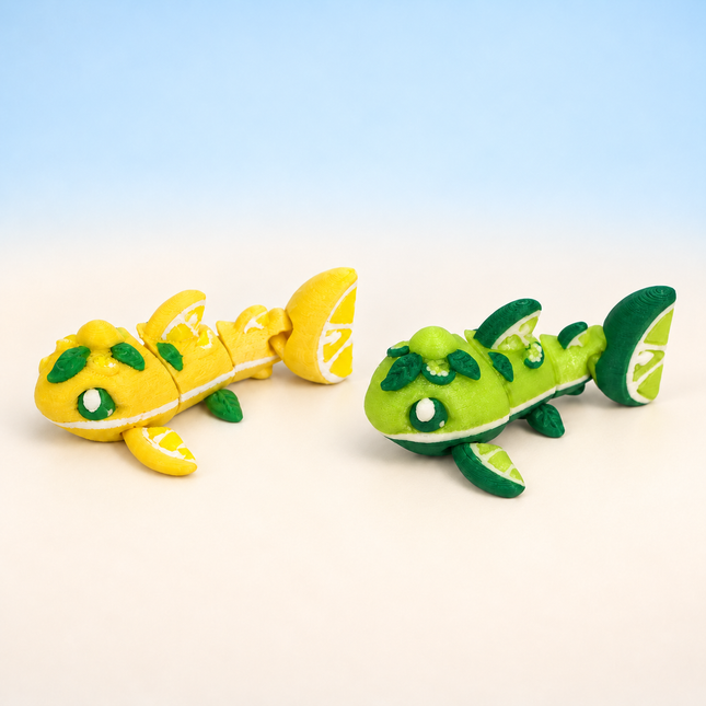Micro Citrus Shark miniatures displayed together; group photo showing the available options.