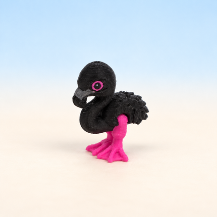 Micro Flamingo miniature in Black, individual variant photo.