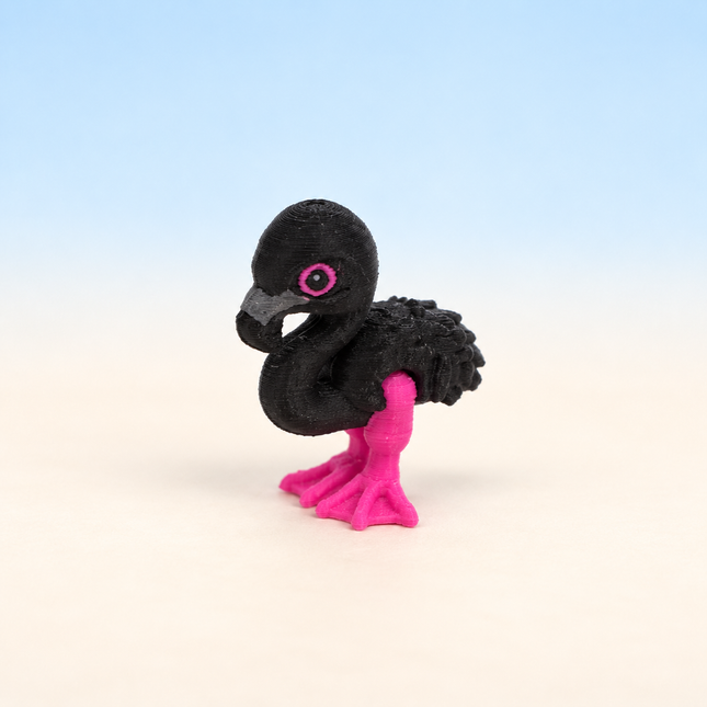 Micro Flamingo miniature in Black, individual variant photo.