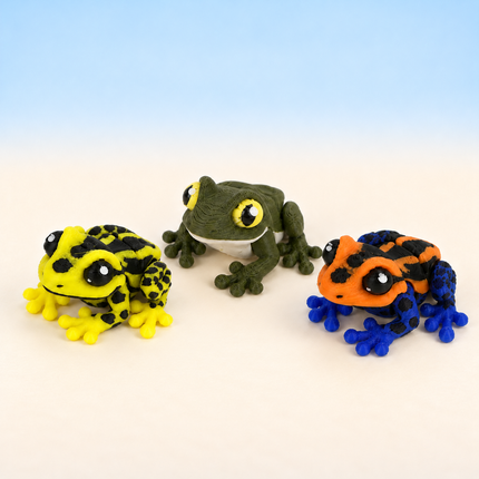 Micro Frog Upright miniatures displayed together; group photo showing the available options.