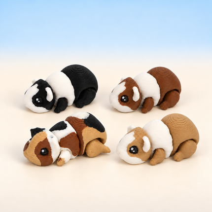 Micro Guinea Pig miniatures displayed together; group photo showing the available options.