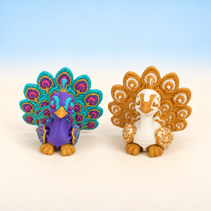 Micro Peacock miniatures displayed together; group photo showing the available options.