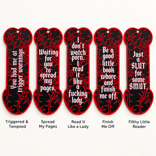 Smut Paddle Bookmarks — five quote options, sold individually