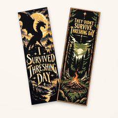 Threshing Day Bookmarks on warm ivory background